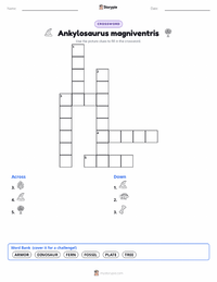 Ankylosaurus magniventris printable worksheet preview