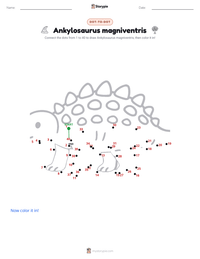 Ankylosaurus magniventris printable worksheet preview