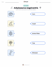 Ankylosaurus magniventris printable worksheet for kids