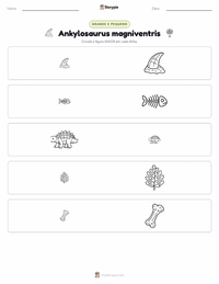 Prévia da folha de atividades imprimível Ankylosaurus magniventris