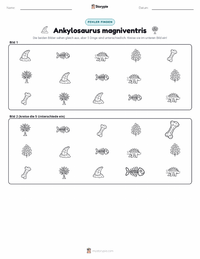 Ankylosaurus magniventris druckbare Arbeitsblatt Vorschau