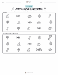 Ankylosaurus magniventris printable worksheet preview