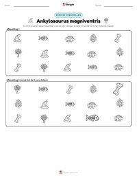 Ankylosaurus magniventris afdrukbare werkblad voorbeeld