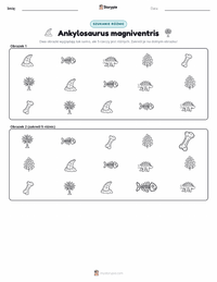 Podgląd drukowalnego arkusza ćwiczeń Ankylosaurus magniventris