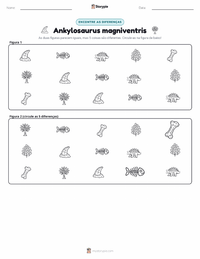 Prévia da folha de atividades imprimível Ankylosaurus magniventris