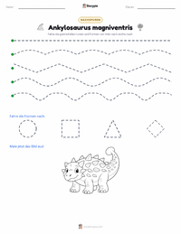 Ankylosaurus magniventris druckbare Arbeitsblatt Vorschau