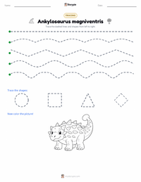 Ankylosaurus magniventris printable worksheet preview