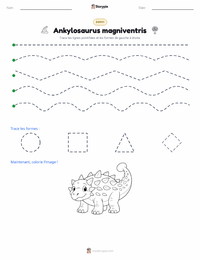 Aperçu de la feuille de travail imprimable Ankylosaurus magniventris