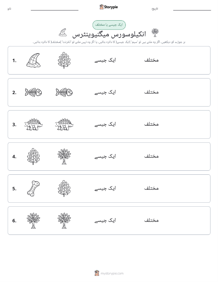 ایک جیسا یا مختلف