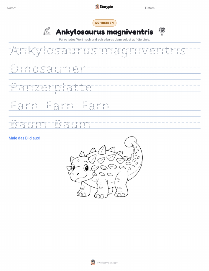 Schreibübung