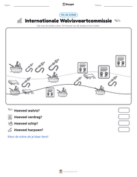 Internationale Walvisvaartcommissie afdrukbare werkblad voorbeeld