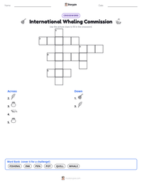 International Whaling Commission printable worksheet preview