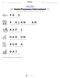 Prabaca lembar kerja cetak Komisi Perpausan Internasional