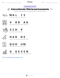 Internationale Walvisvaartcommissie afdrukbare werkblad voorbeeld