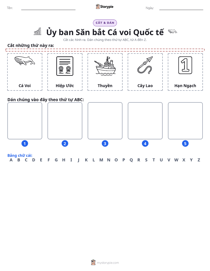 Cắt & Dán Chữ Cái