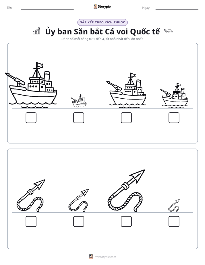 Thứ Tự Kích Thước