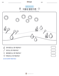 식물성 플랑크톤 인쇄 가능한 워크시트 미리보기