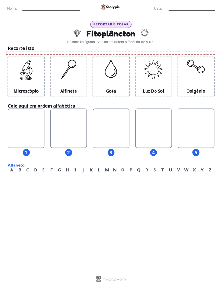 Recortar & Colar Alfabeto