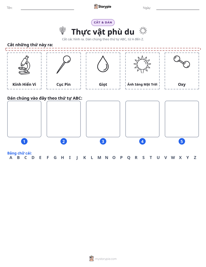 Cắt & Dán Chữ Cái