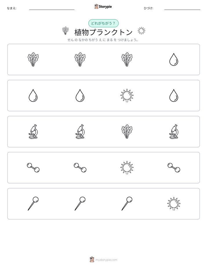 異なるものを見つけよう