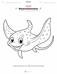 Riesenmanta Malvorlage für Kinder