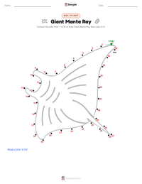 Giant Manta Ray printable worksheet preview