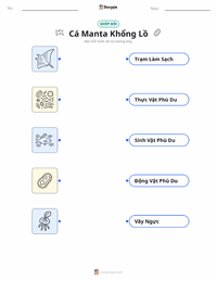 Tài liệu in sẵn Cá Đuối Manta Khổng Lồ cho trẻ em