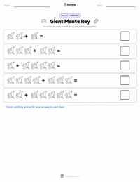 Giant Manta Ray printable worksheet preview