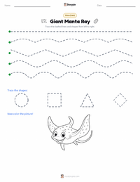 Giant Manta Ray printable worksheet preview