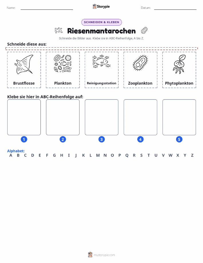 Schneiden & Einfügen Alphabet