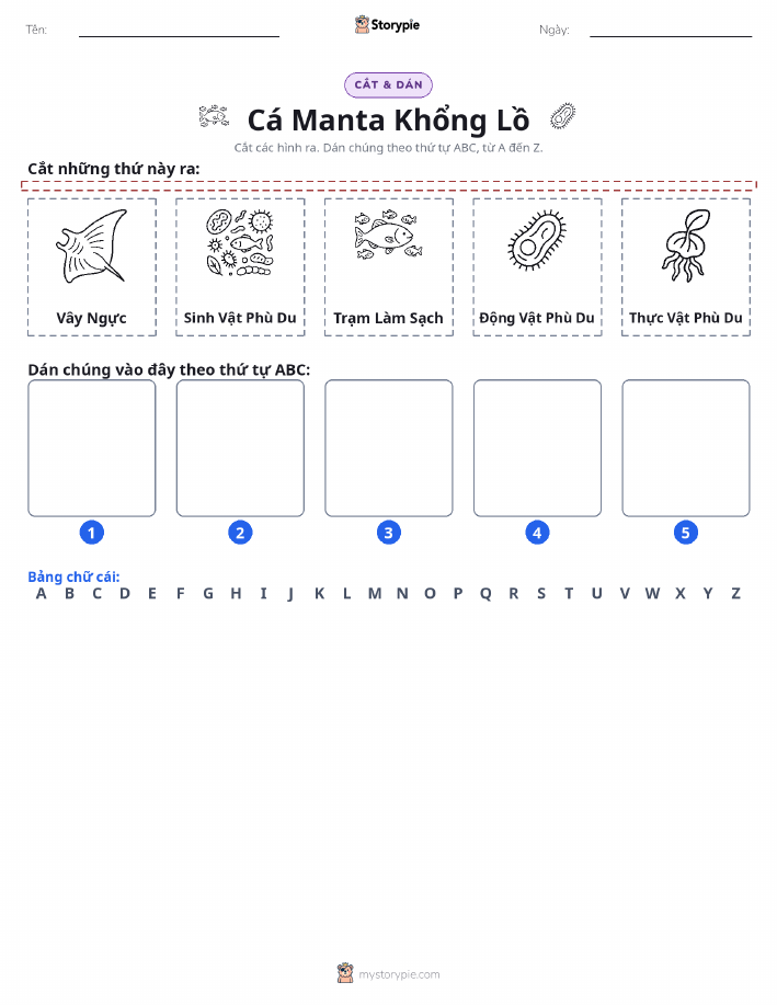 Cắt & Dán Chữ Cái