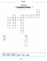Humpback Whale printable worksheet preview