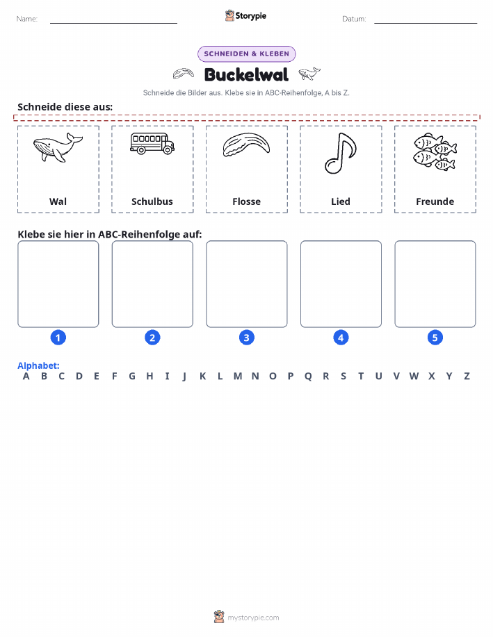 Schneiden & Einfügen Alphabet