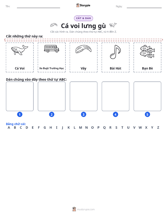 Cắt & Dán Chữ Cái