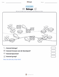 Beluga afdrukbare werkblad voorbeeld