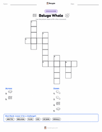 Beluga Whale printable worksheet preview