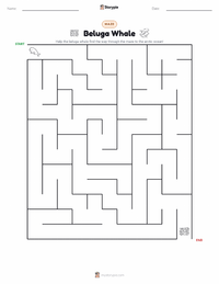 Beluga Whale printable worksheet preview