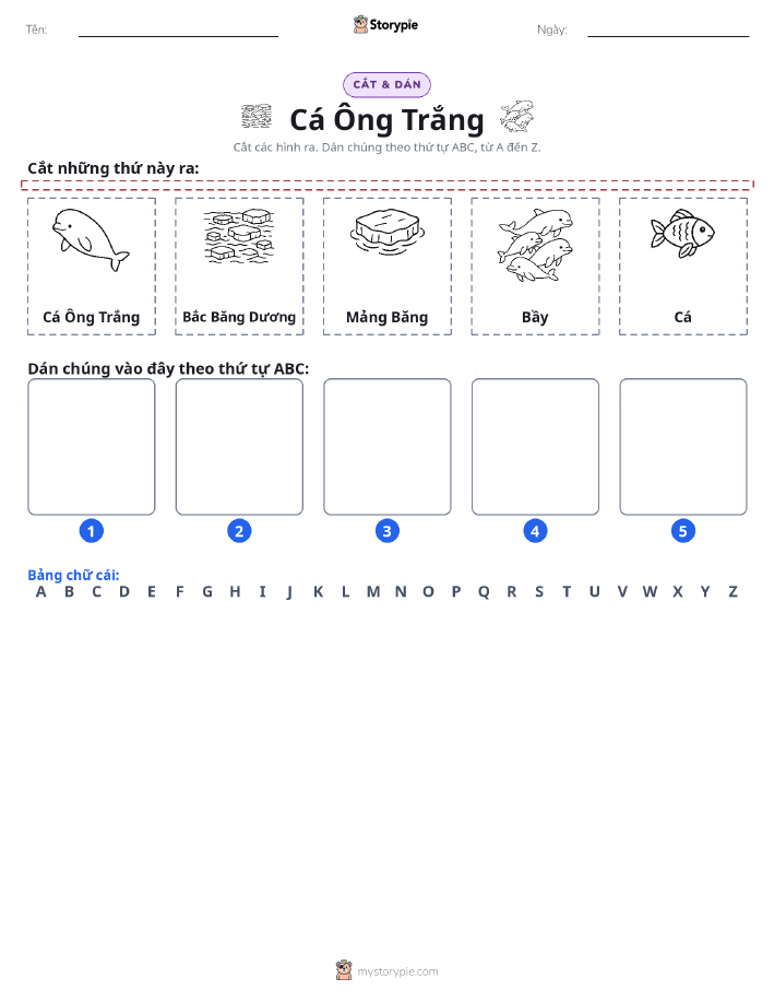 Cắt & Dán Chữ Cái