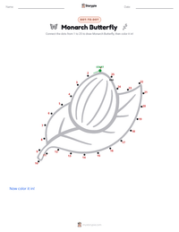 Monarch Butterfly printable worksheet preview