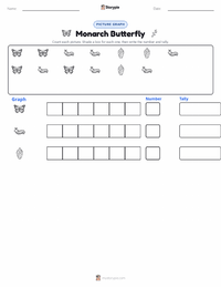 Monarch Butterfly printable worksheet preview