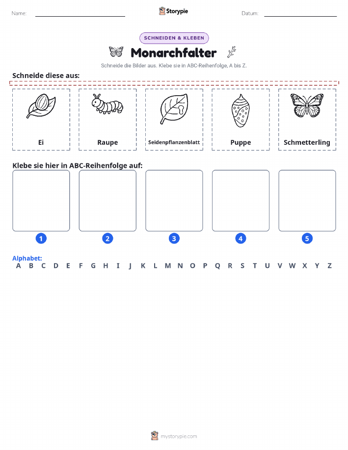 Schneiden & Einfügen Alphabet