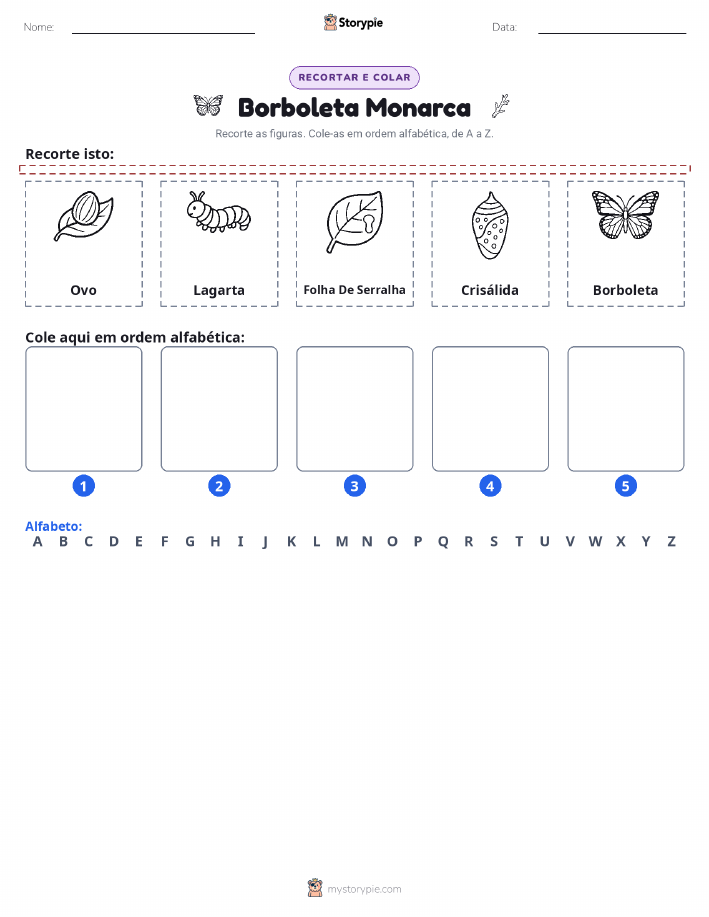 Recortar & Colar Alfabeto