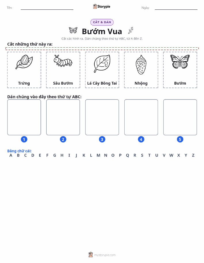 Cắt & Dán Chữ Cái