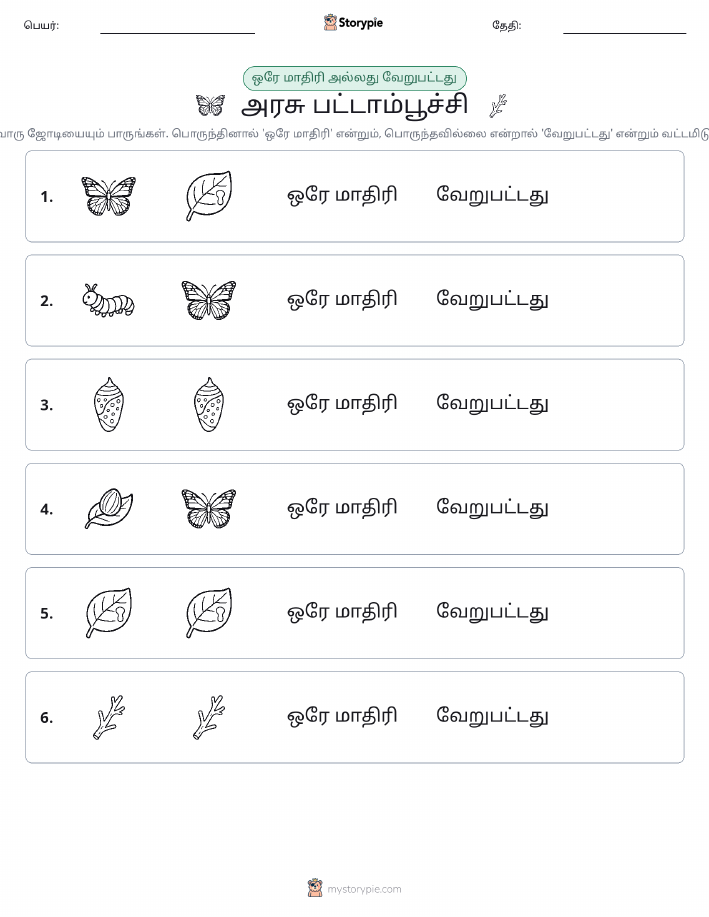 அதே அல்லது மாறுபட்டது