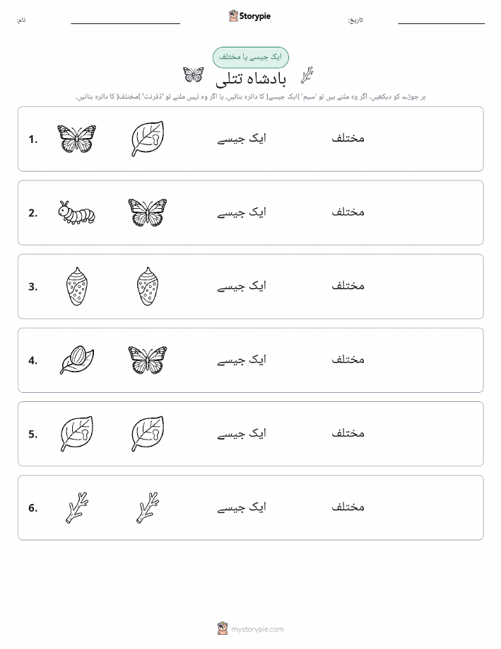 ایک جیسا یا مختلف