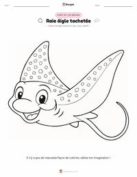 Page de coloriage Raie léopard pour les enfants