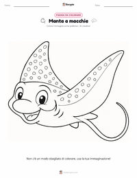 Pagina da colorare di Aquila di mare maculata per bambini