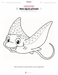 Página de colorir Raia-pintada para crianças