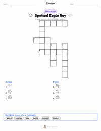 Spotted Eagle Ray printable worksheet preview