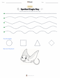 Spotted Eagle Ray printable worksheet preview